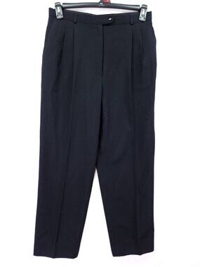 Le Painty Paris Vintage Pleated Wool Pants Black Tailored Slacks 44 (31x27)